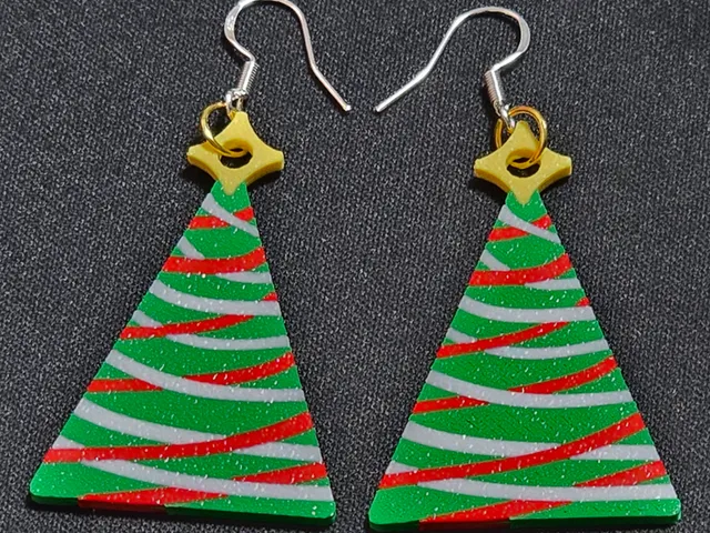 Christmas Tree Earrings (Multi Colour)
