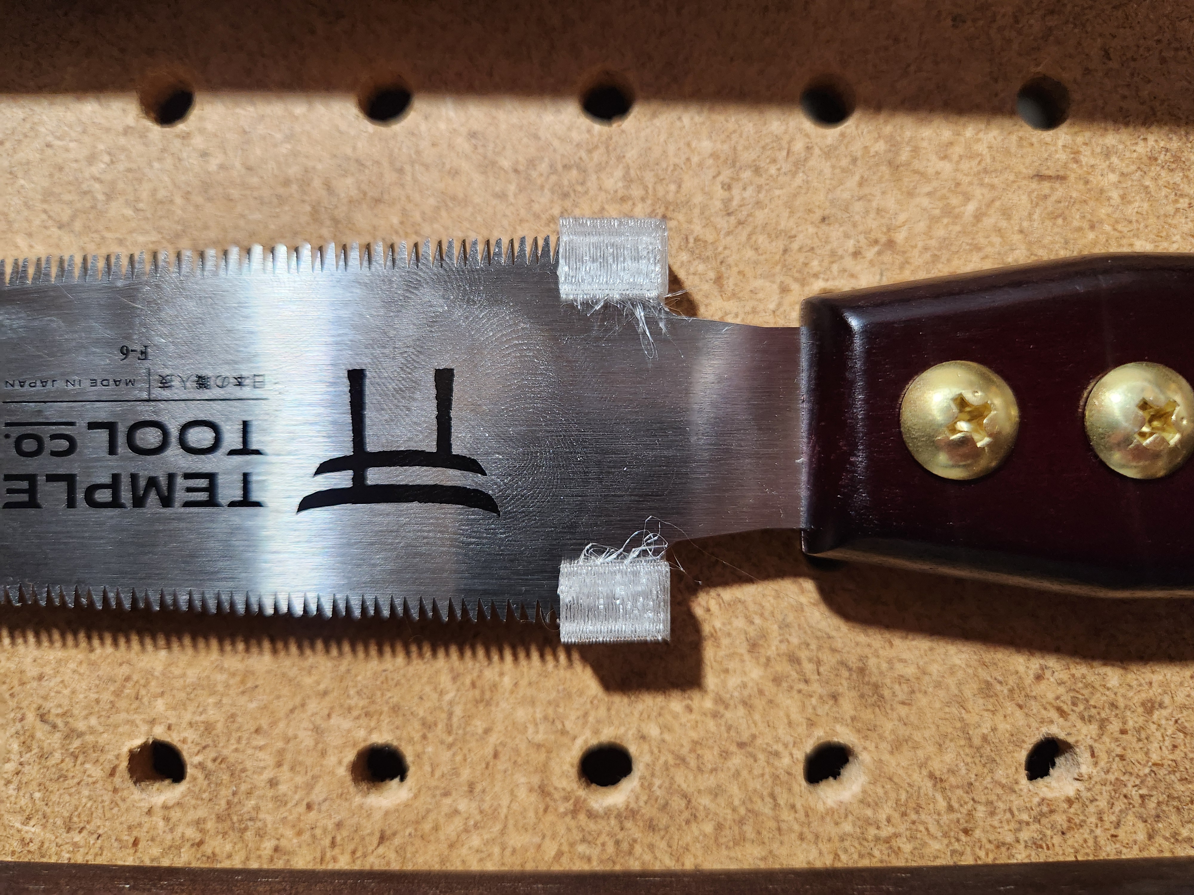 Temple Tool co. 150mm Flush Cut Pull Saw Pegboard Mount