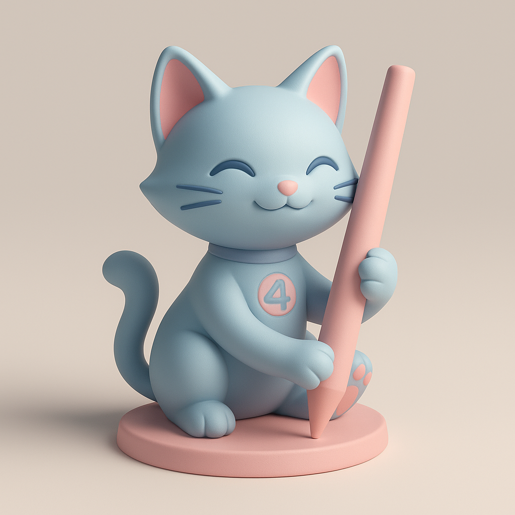 PawSketch – Cute Cat Pen Figure