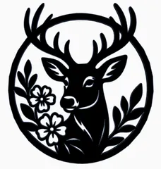 Deer head wallart