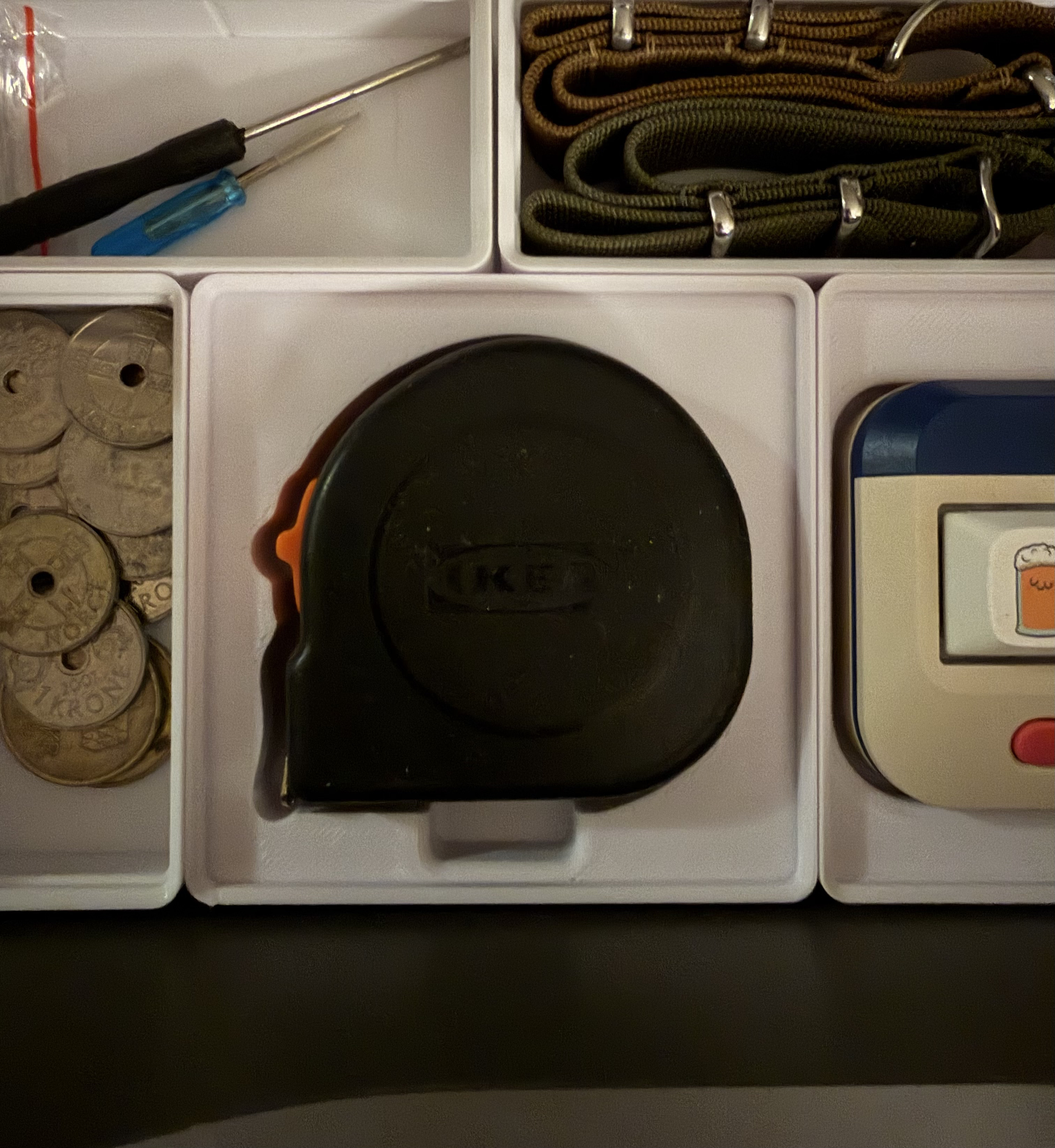 IKEA FIXA tape measure Gridfinity bin