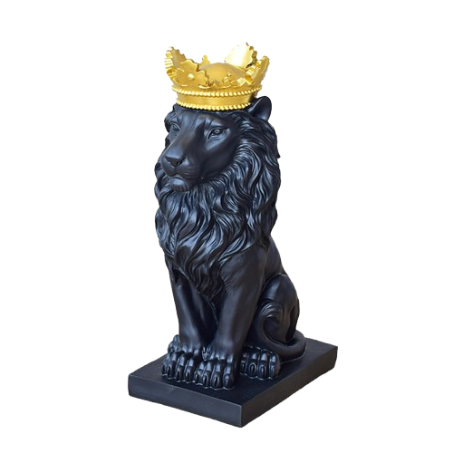 Lion Figurine with Display Base