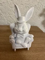 Gentleman Bunny in Armchair