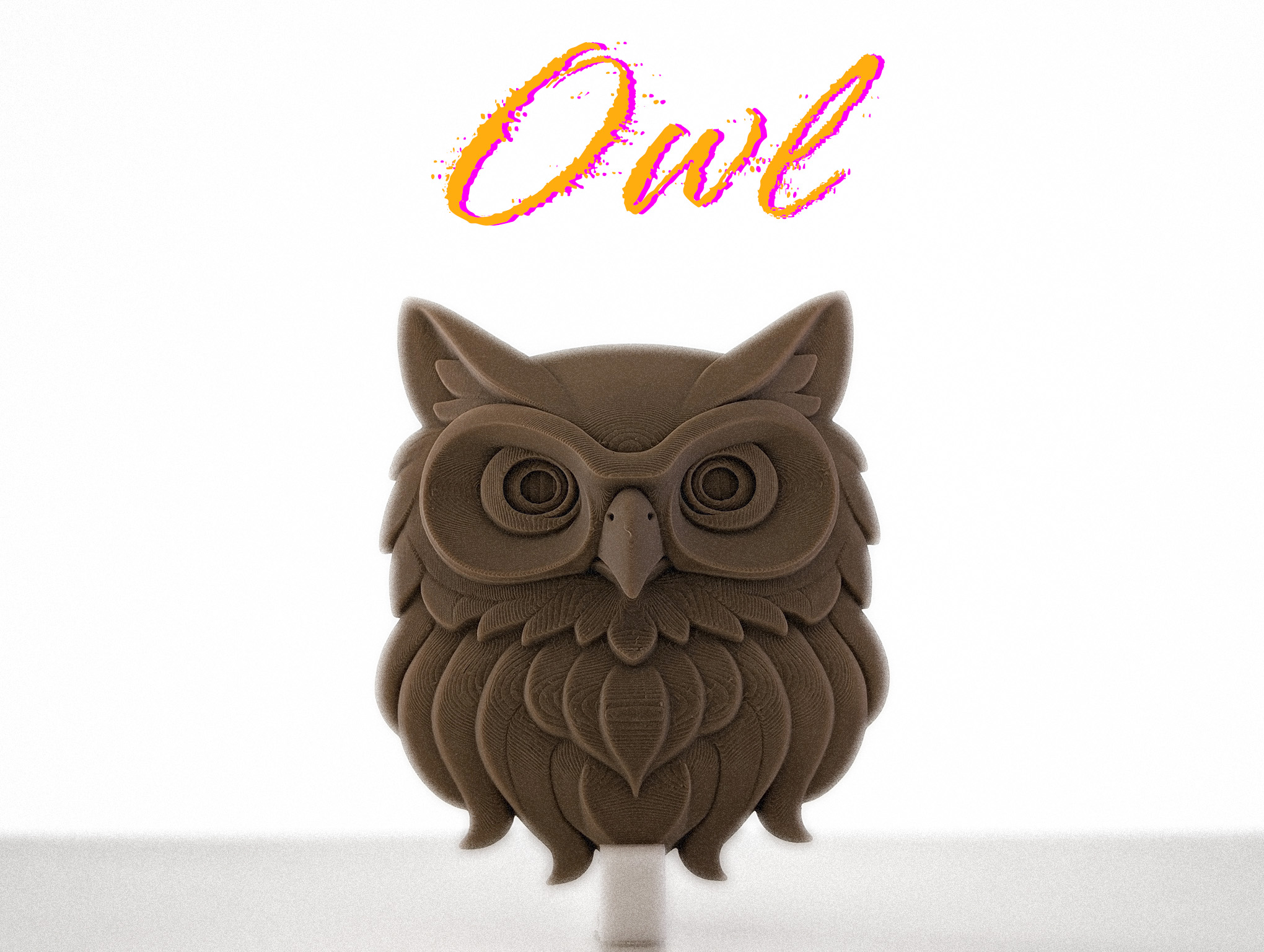 Owl Head – Ready-to-Hang Wall Sculpture