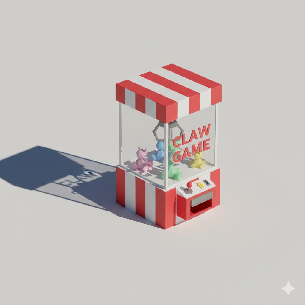 Low Poly Arcade Claw Machine