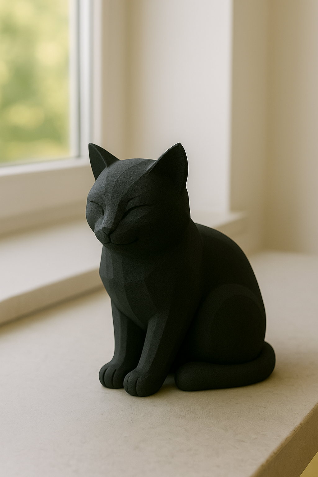 Minimalist low-poly Cat Sculpture (no supports)