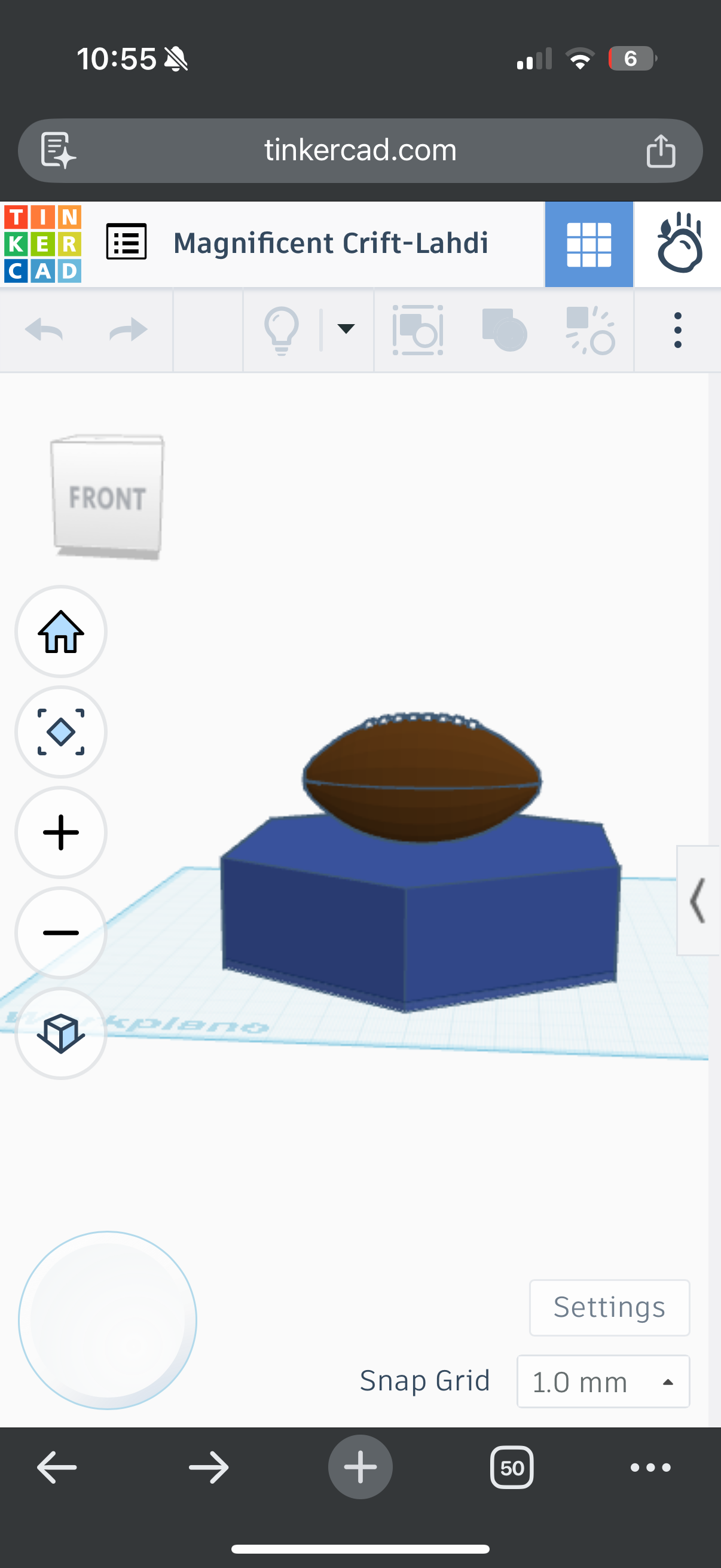 Mini football trophy