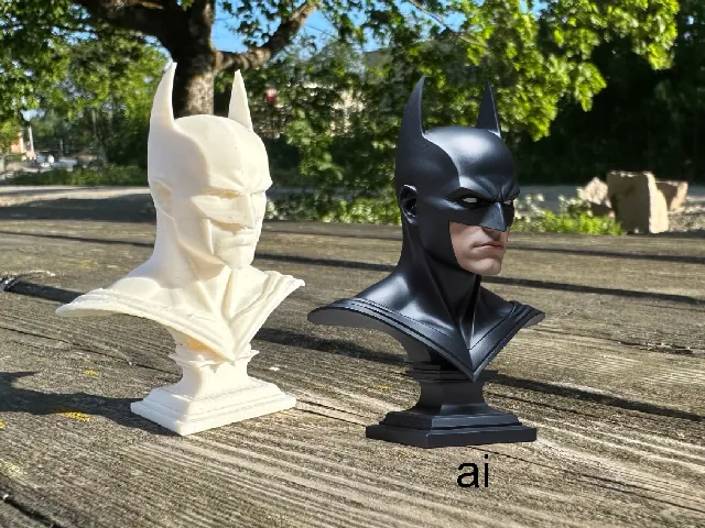 Batman Bust – Clean Stylized Head Sculpture