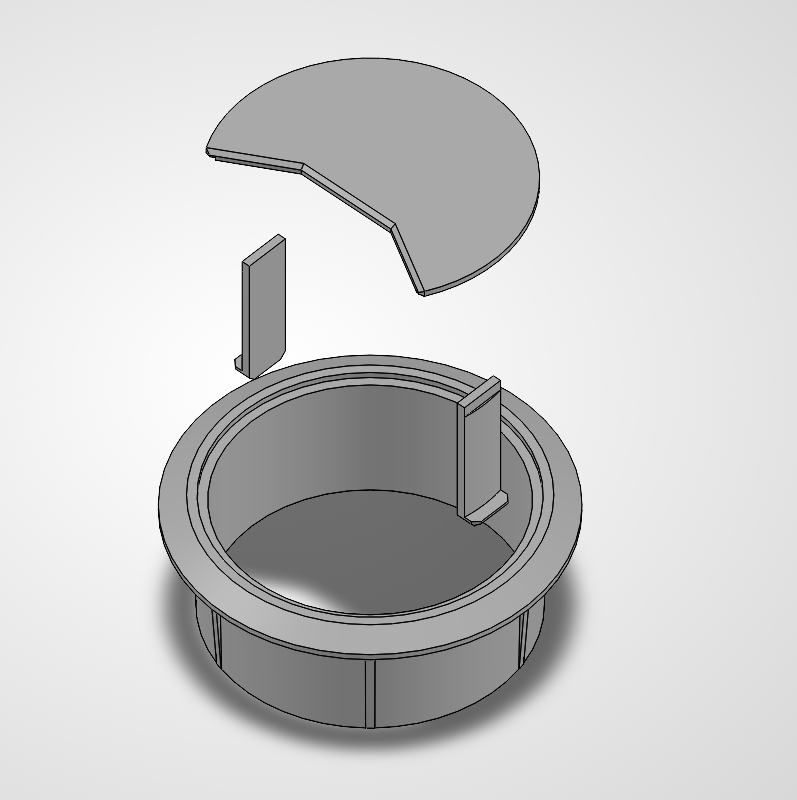 50mm Desk rotating Cable guide — miniatura 2