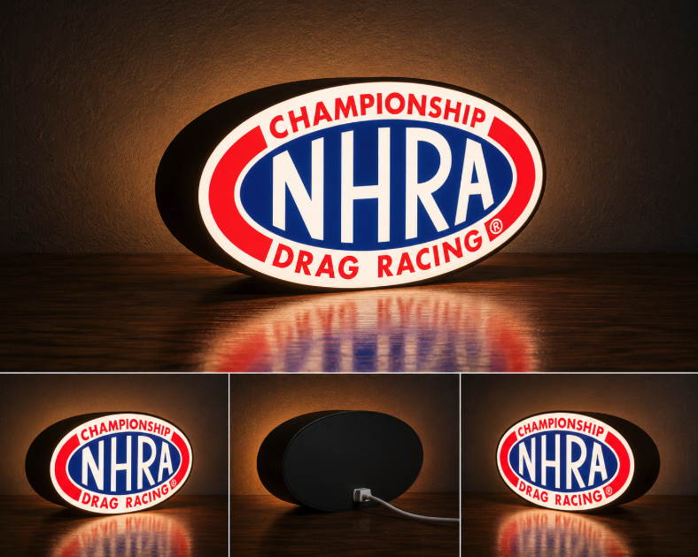 NHRA Dragracing LED Light Box | Multi-Color 3D Printable STL