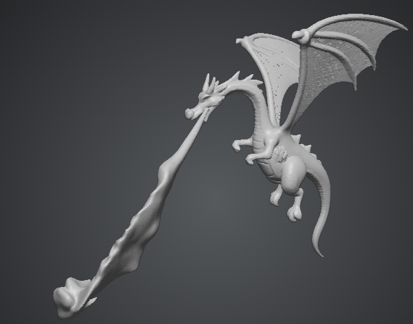 Miniatura 2 do modelo 3D Drago sputa fuoco