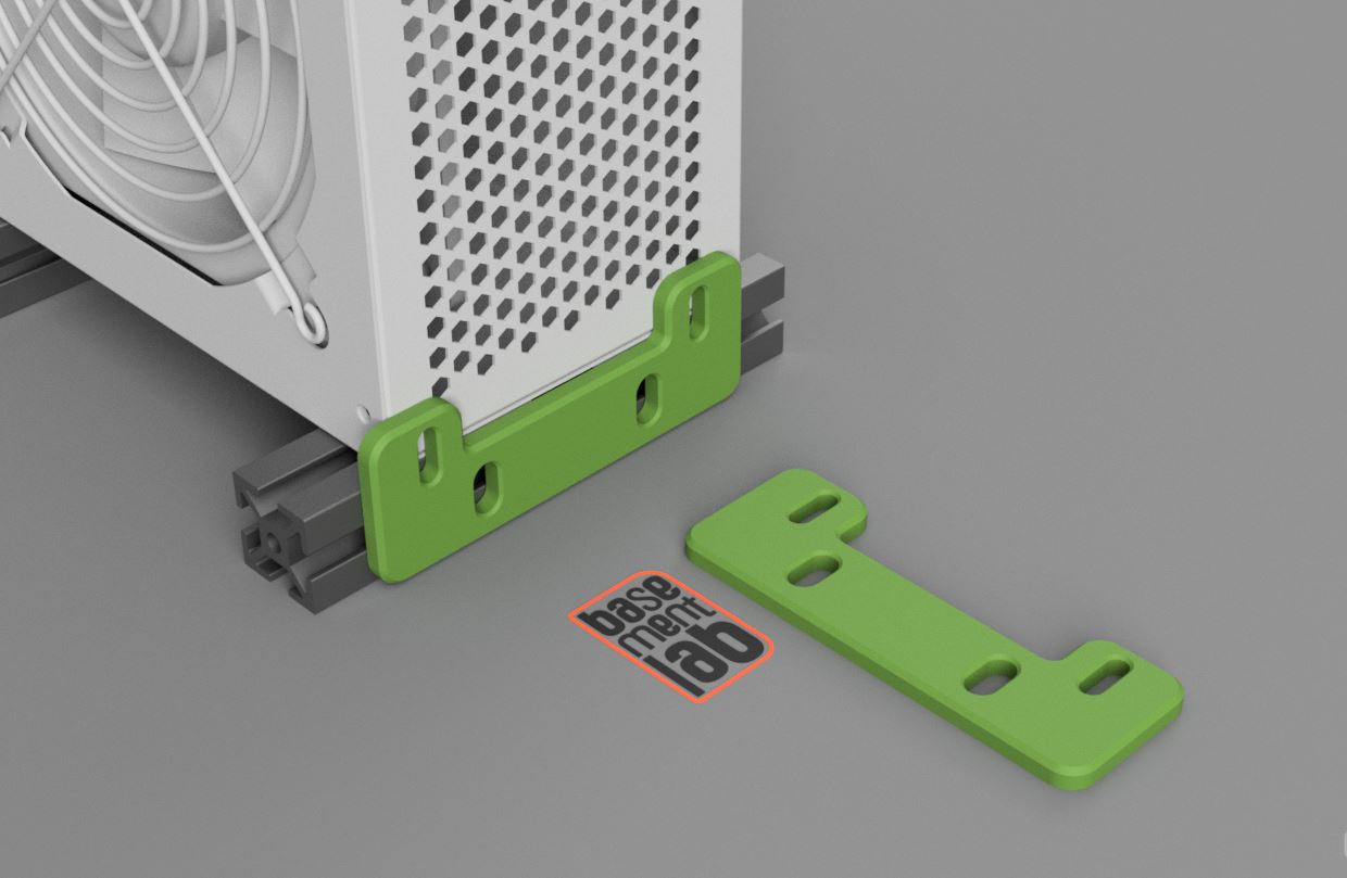 Universal PSU bracket for Alu 2020 Profile Mod.A - Staffa fissaggio alimentatore Pc per profili Alu 2020 Mod.A