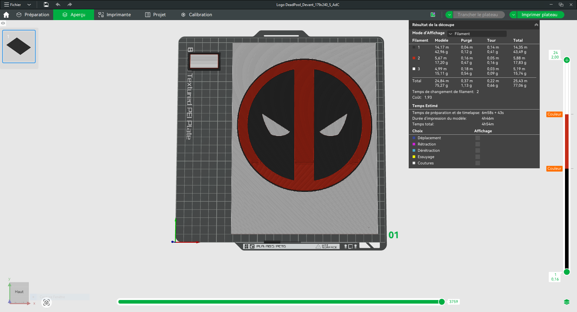 Miniatura 3 do modelo 3D Logo DeadPool