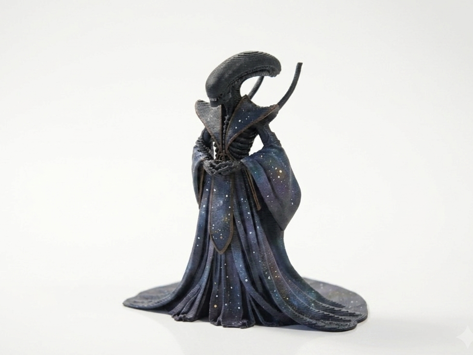 Alien Xenomorph Robed Figure Sci-Fi 3D Printable