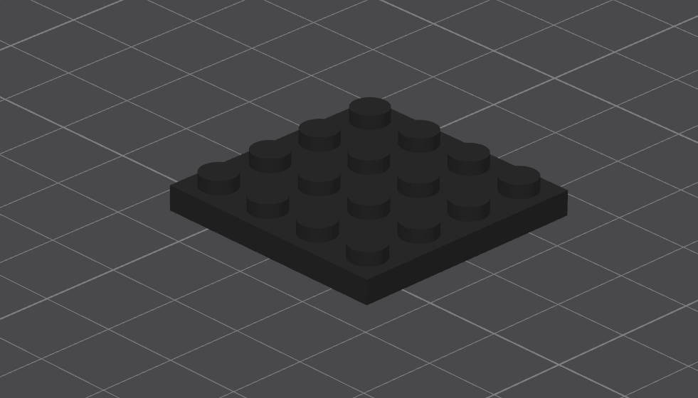 Lego compatible 4x4 plate
