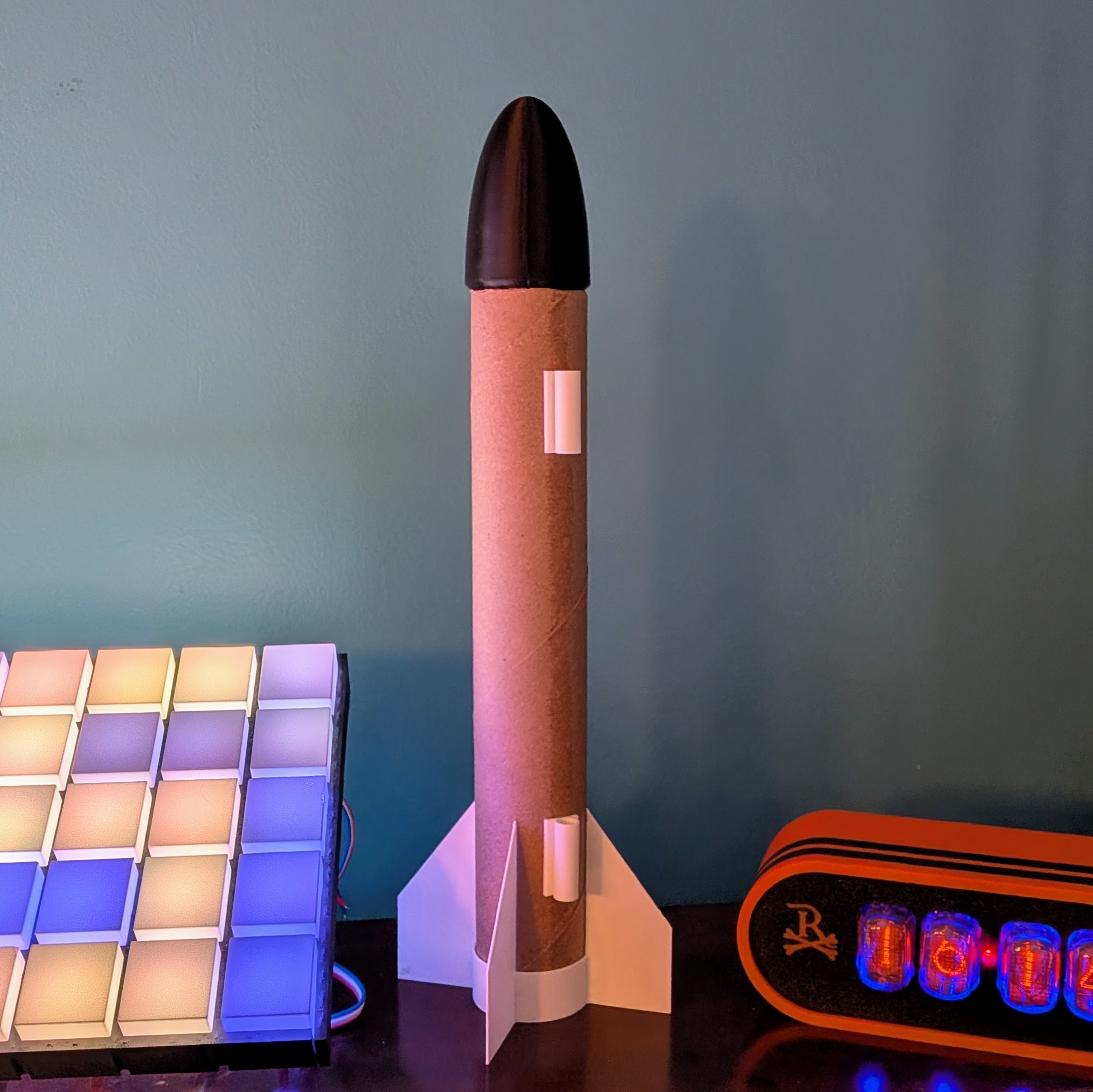 Paper towel tube rocket MK I