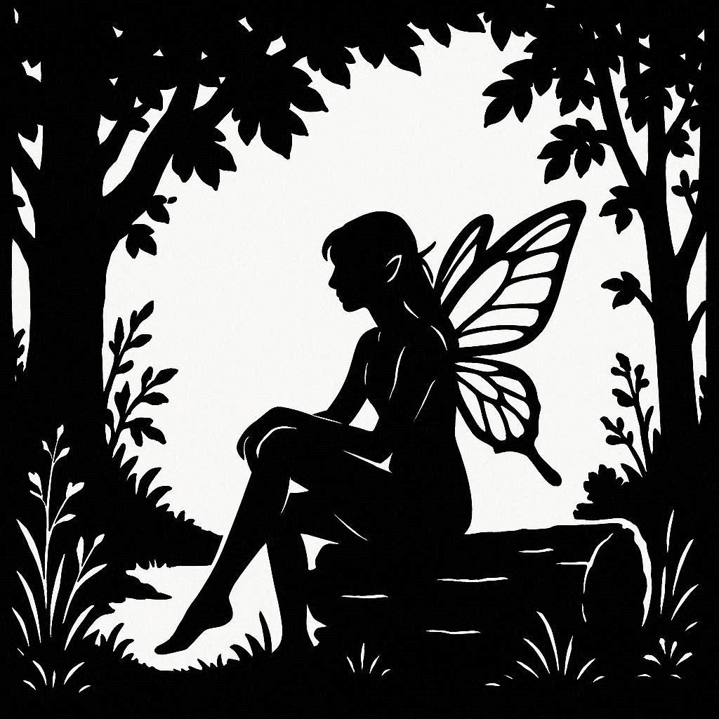 Fairy on a log wall art 3D model by PaigeTurner