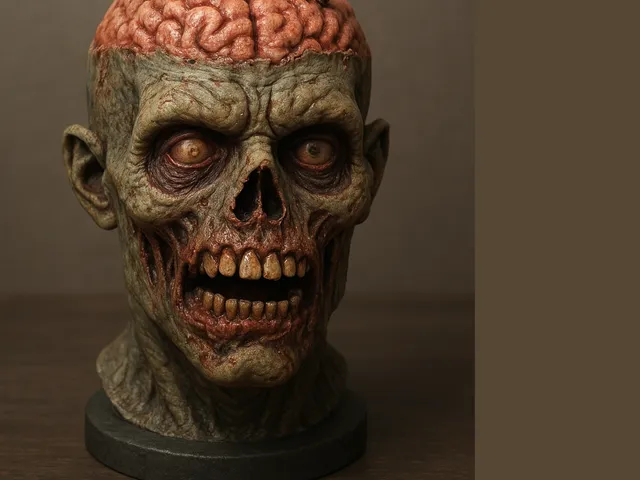 Scary zombie head - Halloween home decoration