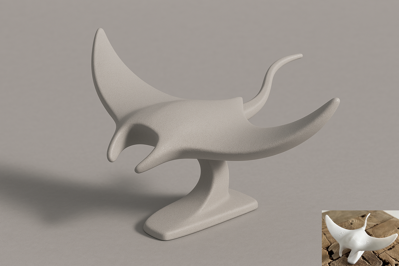 Manta Ray Abstract Sculpture