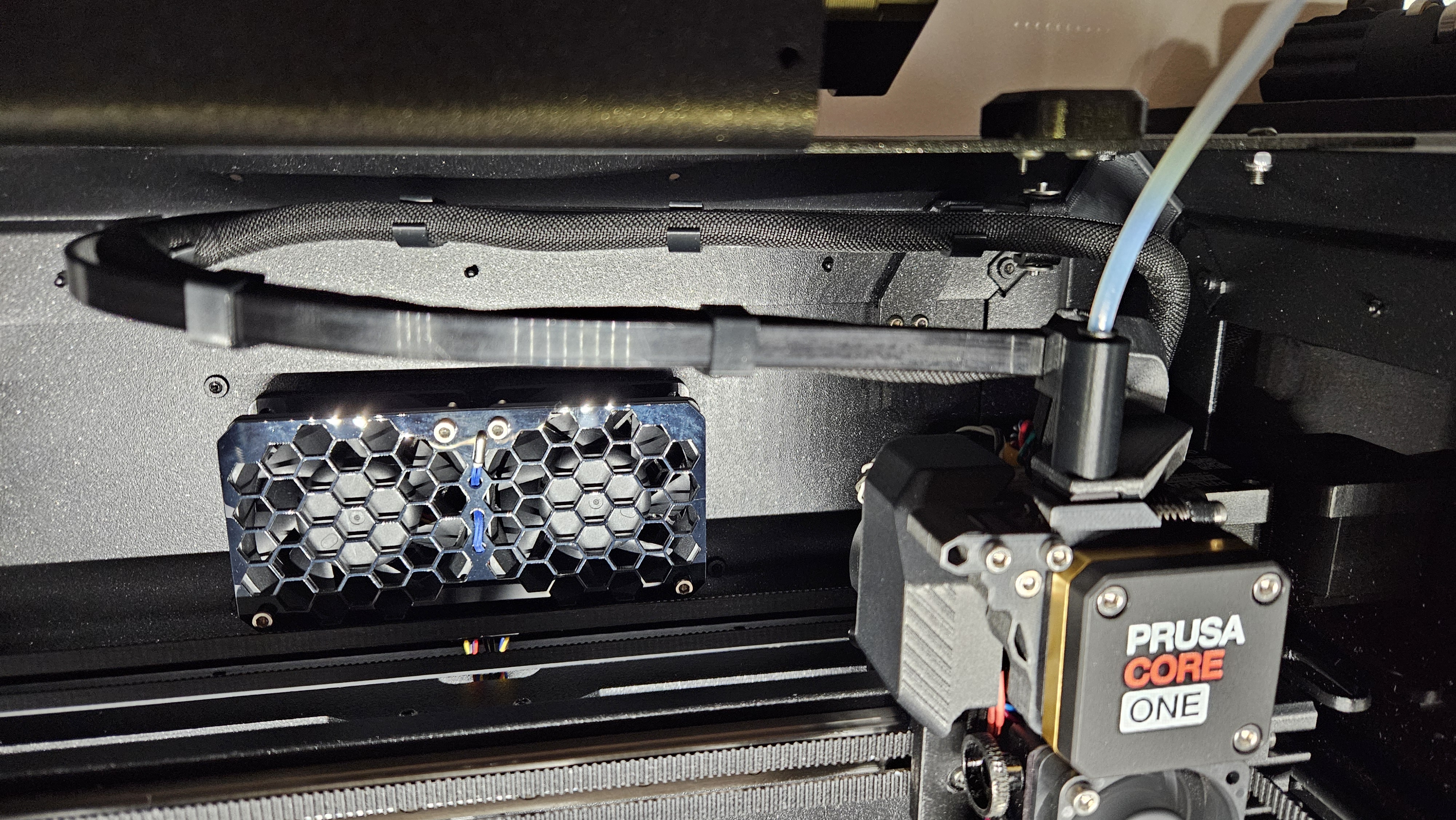 CORE One MMU3 Extruder cable anti sag solution. Only Tywrap needed! — miniatura 4
