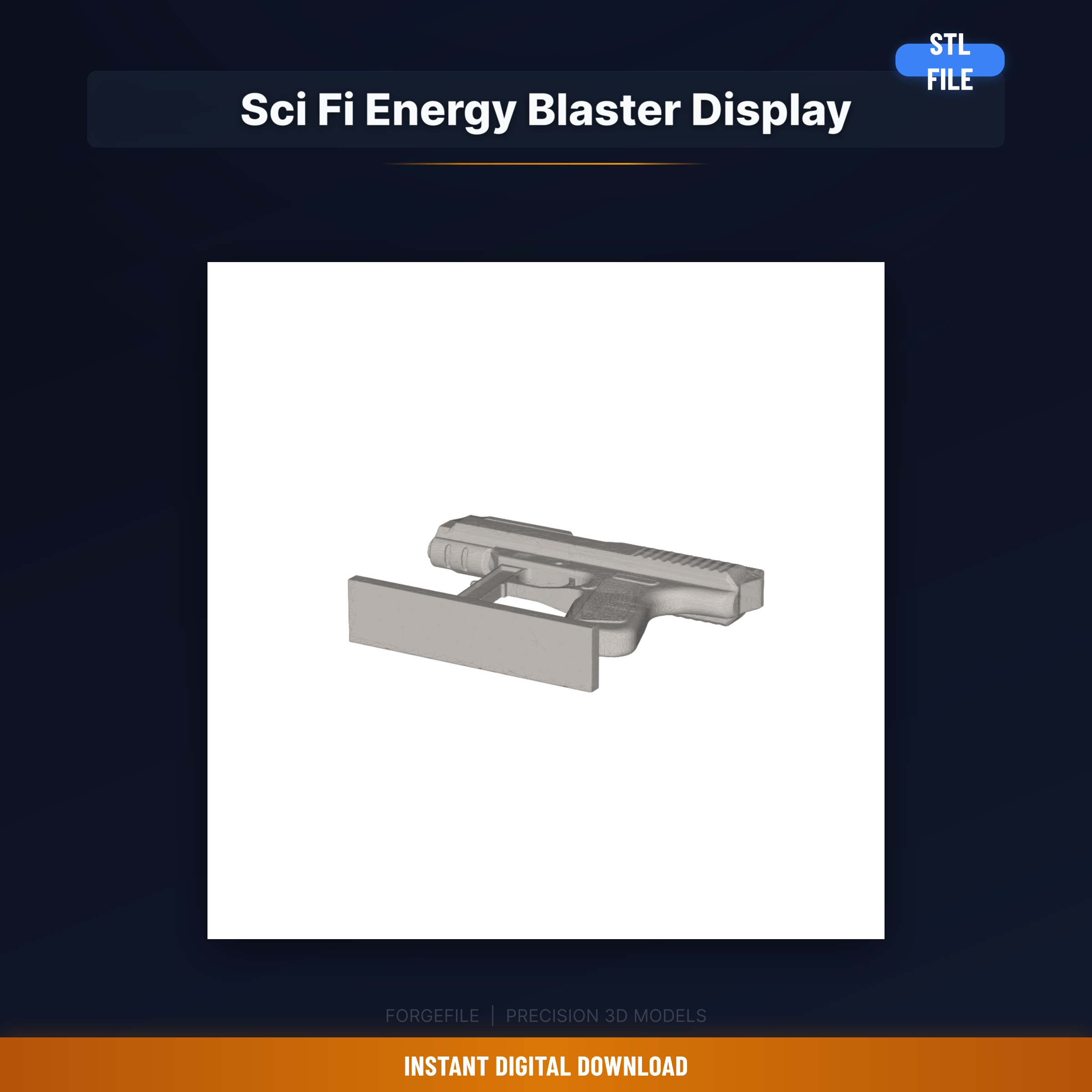 Sci-Fi Energy Blaster Display - 3D Printable STL File