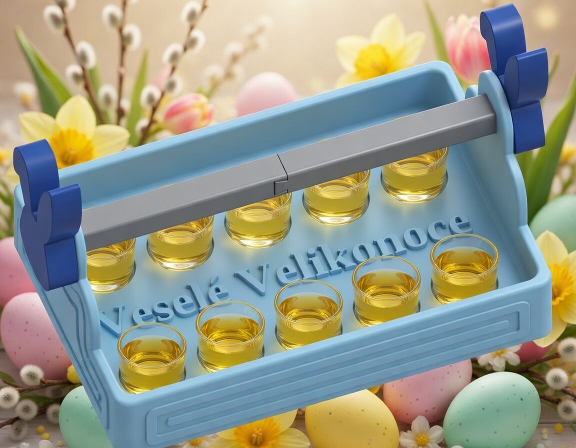 Shot Glass-Tray Easter
