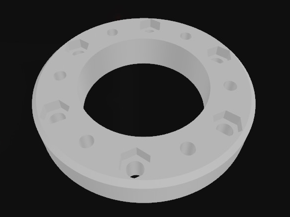 16mm spacer 6x74mm M6 to 6x70mm M5 30° offset