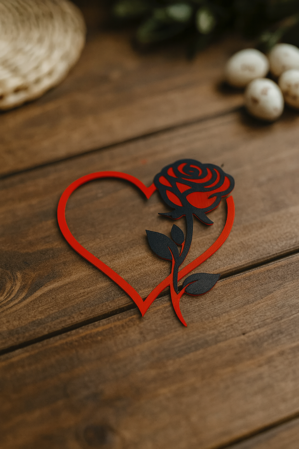 Hearts and roses love gift