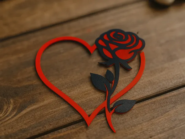 Hearts and roses love gift