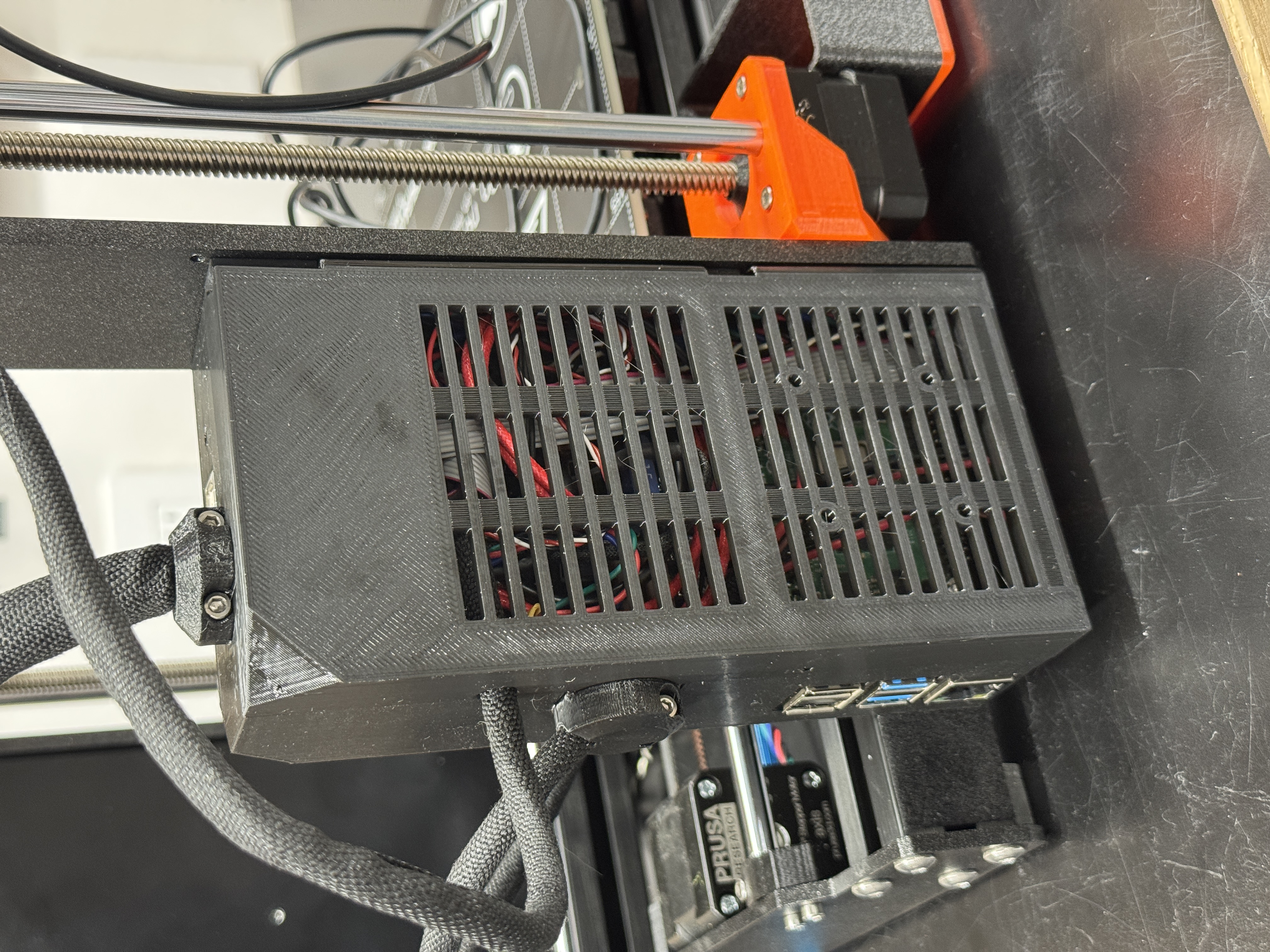Prusa MK3/MK3S/MK3S+ Einsy Rambo and RPi4 Box Remix