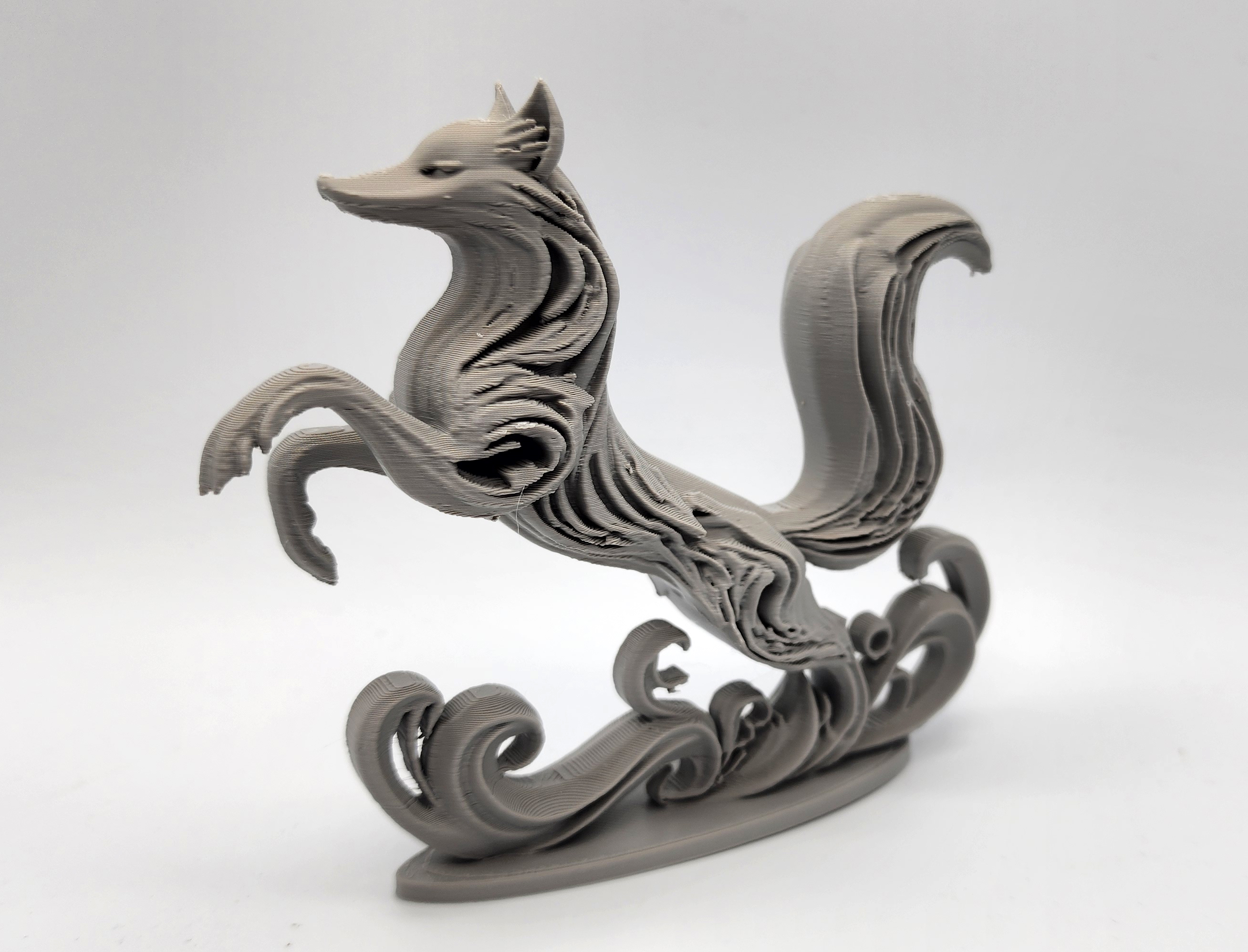 Leaping Fox Sculpture