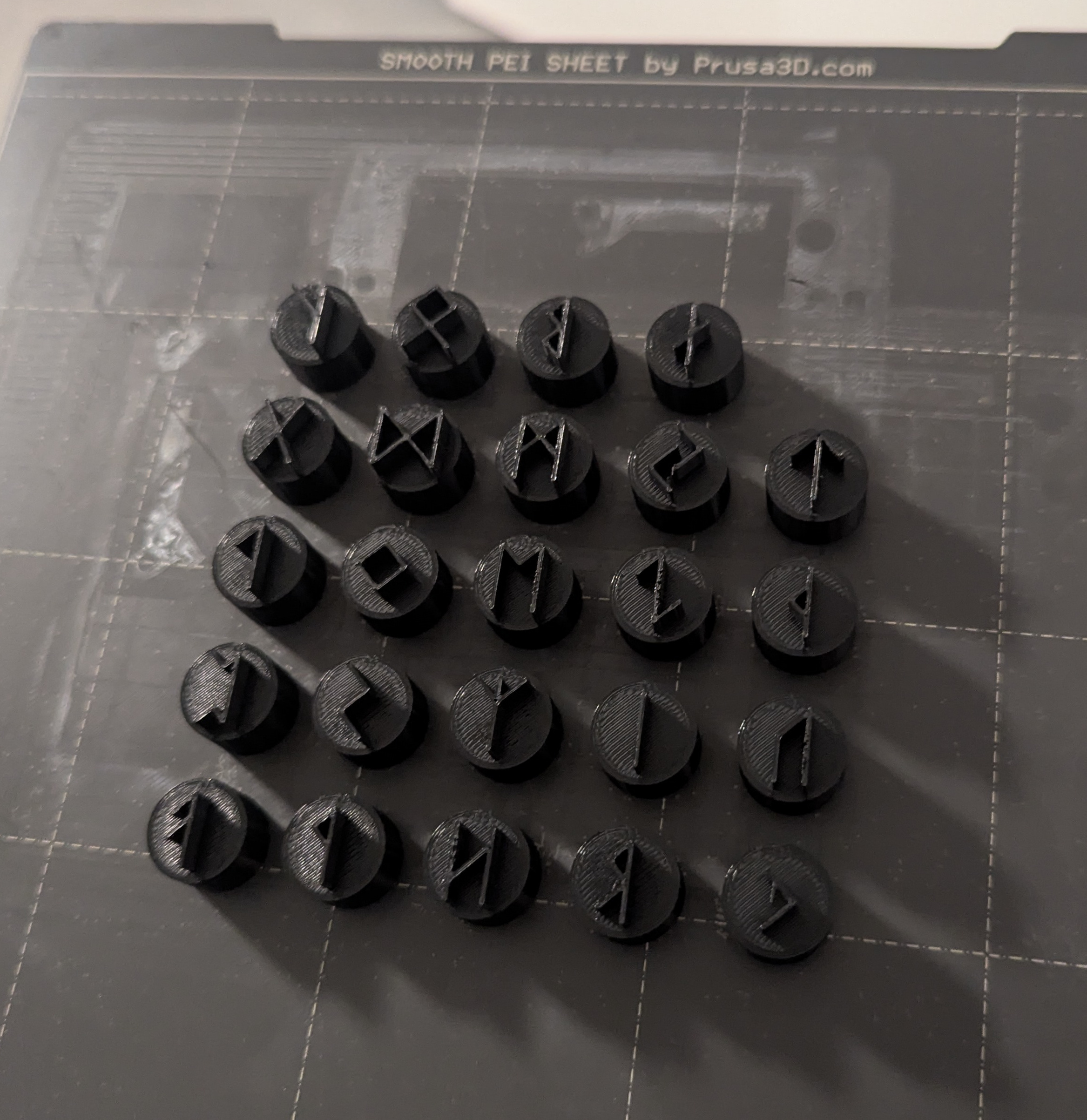 Elder Futhark Runes as Leather Stamps 3D model