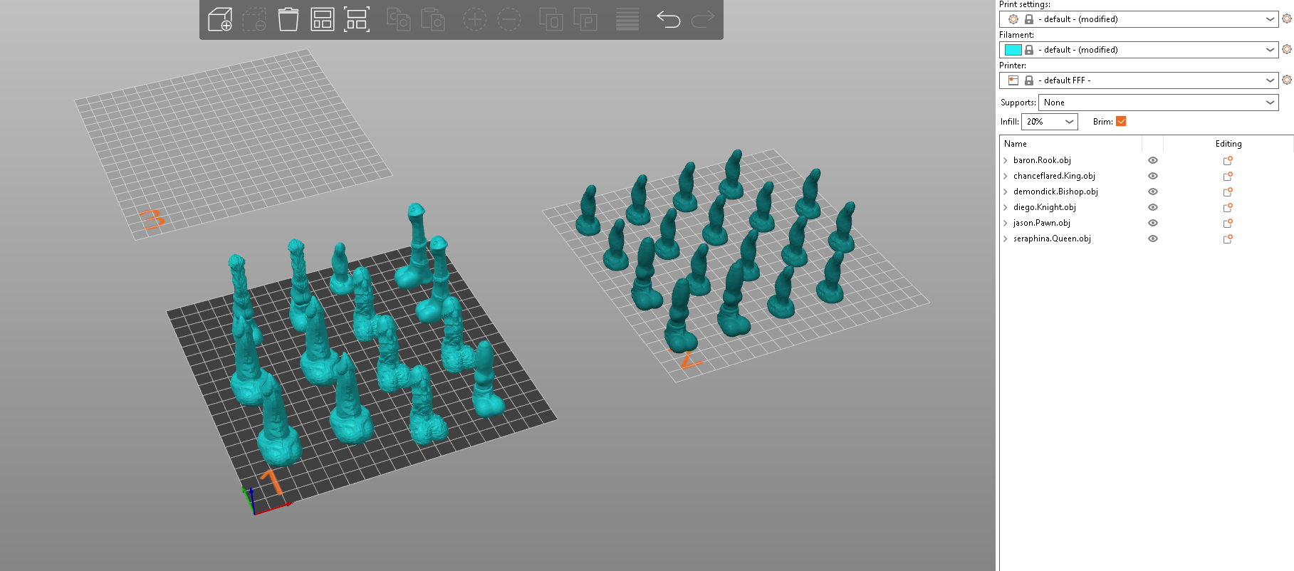 Dildo Chess pieces