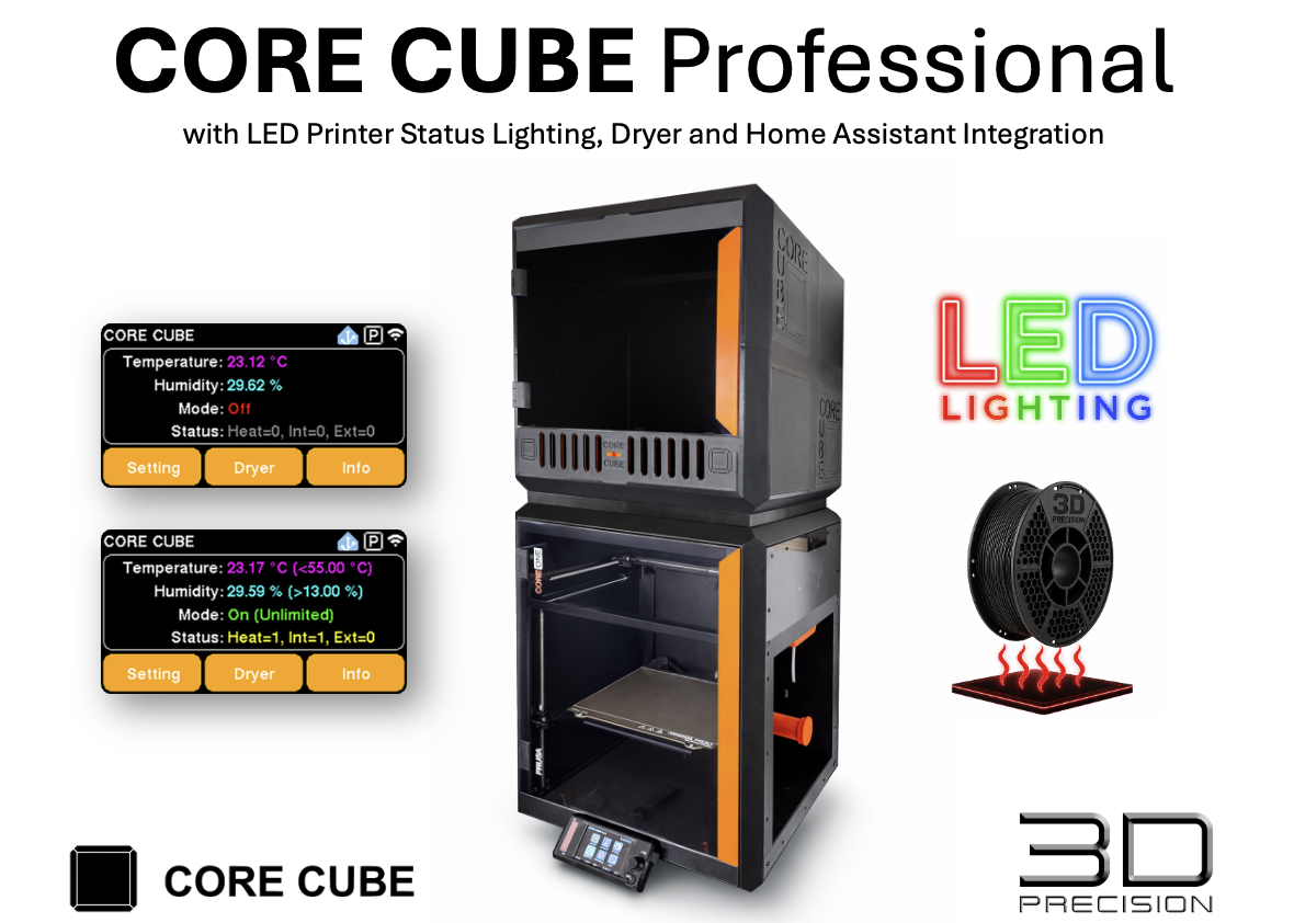 CORE CUBE Professional - Revolving Filament Storage for Prusa CORE ONE with MMU3 and Filamentalist Spool Rewinder