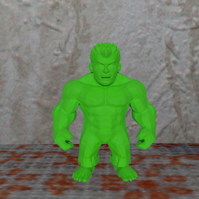 Angry Chibby Hulk Punk Style Fastprint
