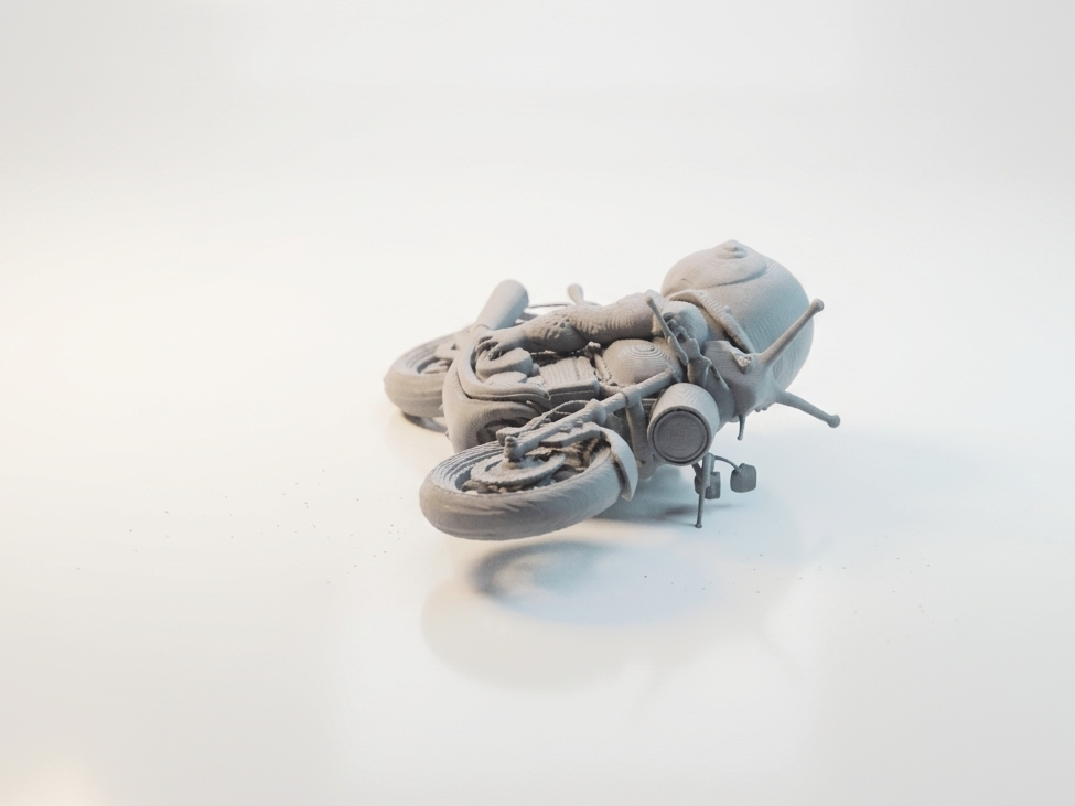 Snail Biker Figurine Animal Sculpture 3D Printable