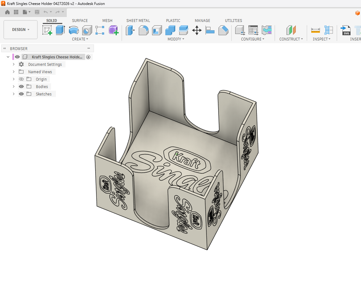 Miniatura 4 do modelo 3D Sliced Cheese Holder
