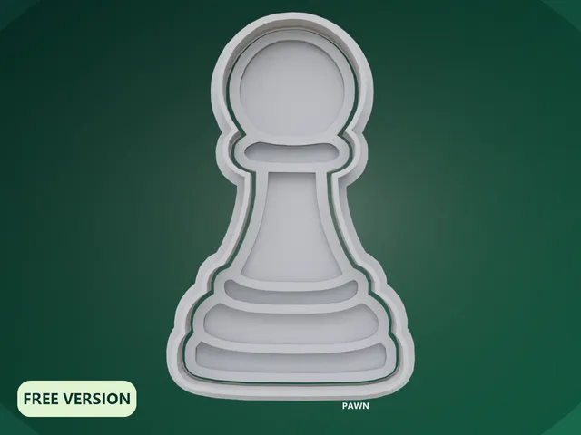 Chess Pawn Cookie Cutter STL – 3D Print Biscuit Mold Set