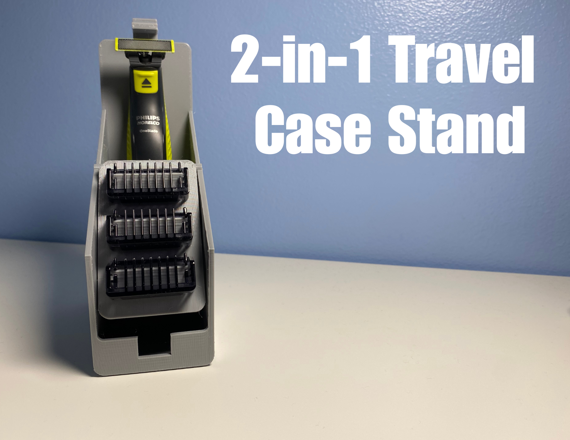 2-in-1 Travel Case Stand for Philips OneBlade Trimmer