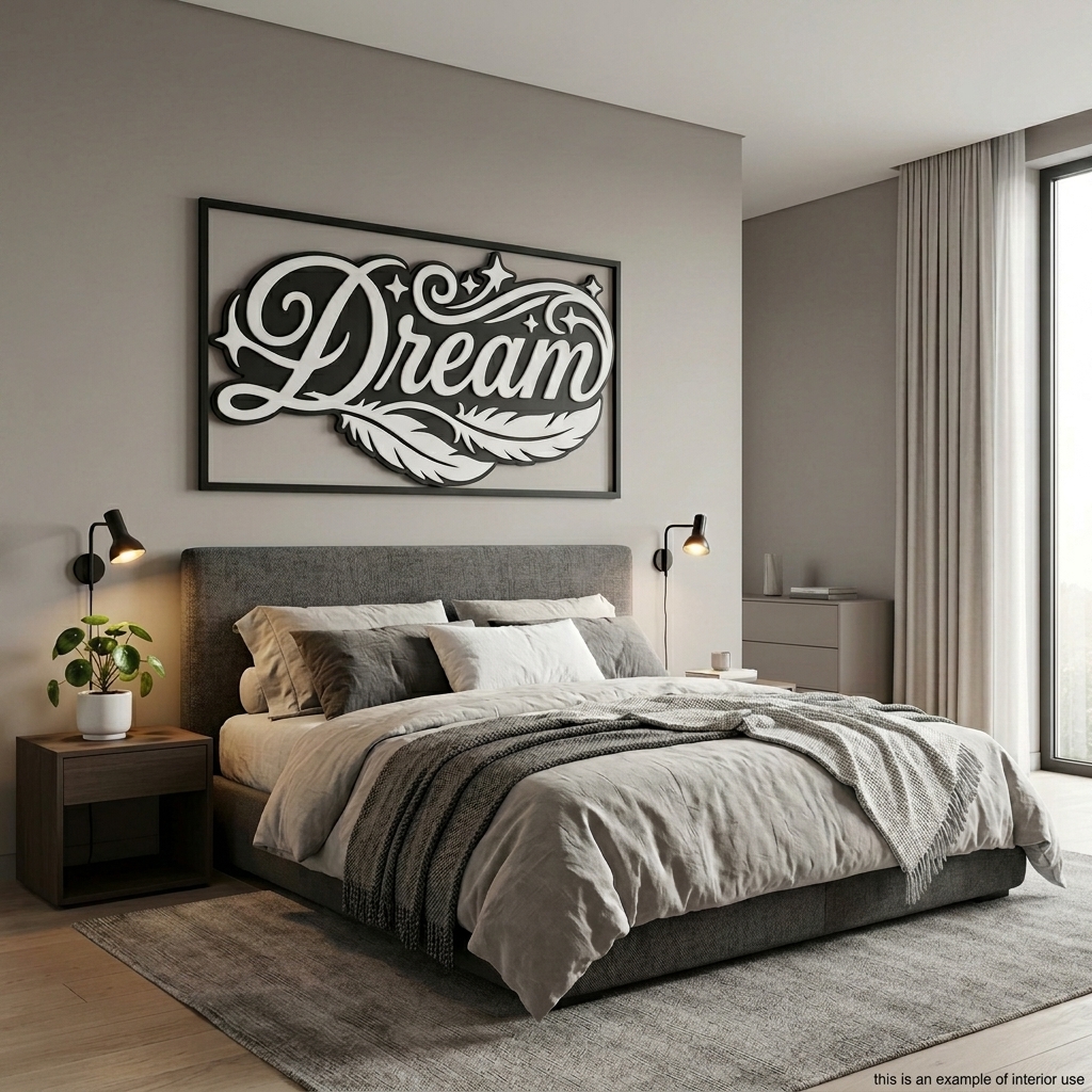 "Dream" Multi-Color Typography Wall Art