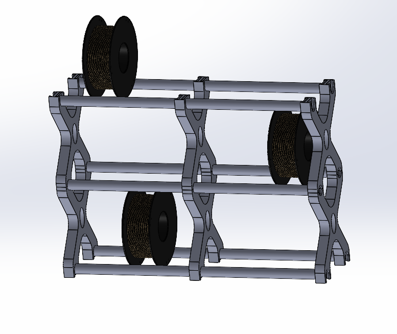 Miniatura 4 do modelo 3D Modular spool storage (Fully Printable)