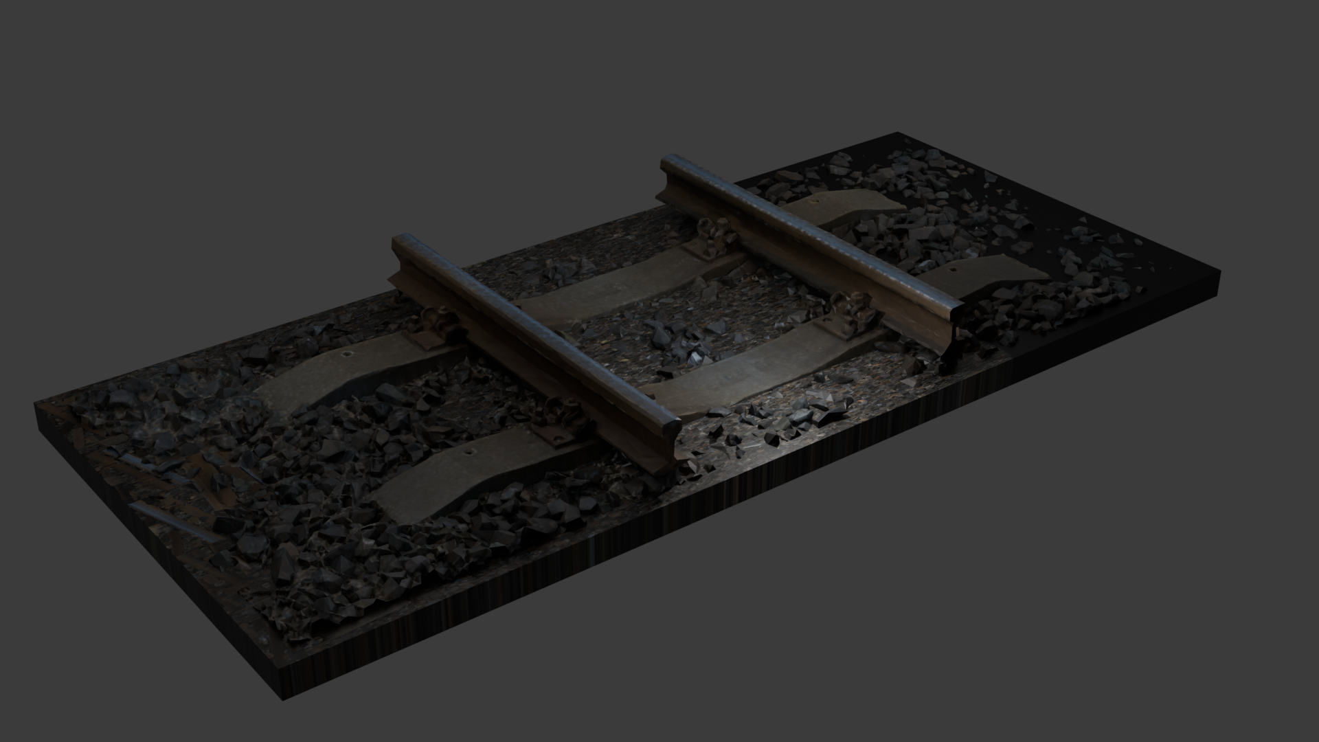 Railway Track 3D scan 3D printable version