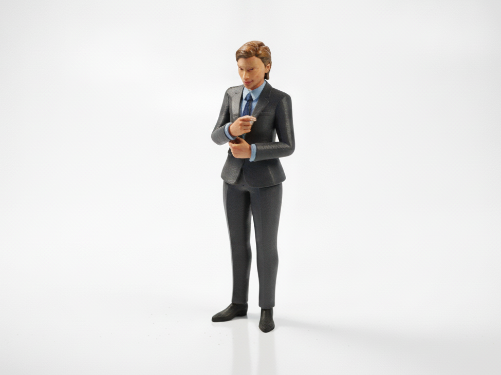Short Hair Lady Business Suit Figurine 3D Printable