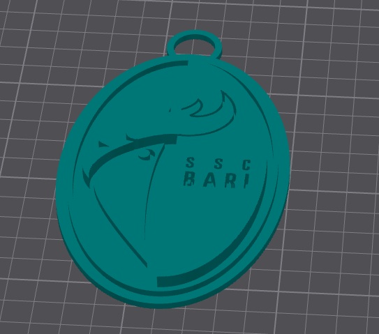 SSC Bari 3D Logo Keychain
