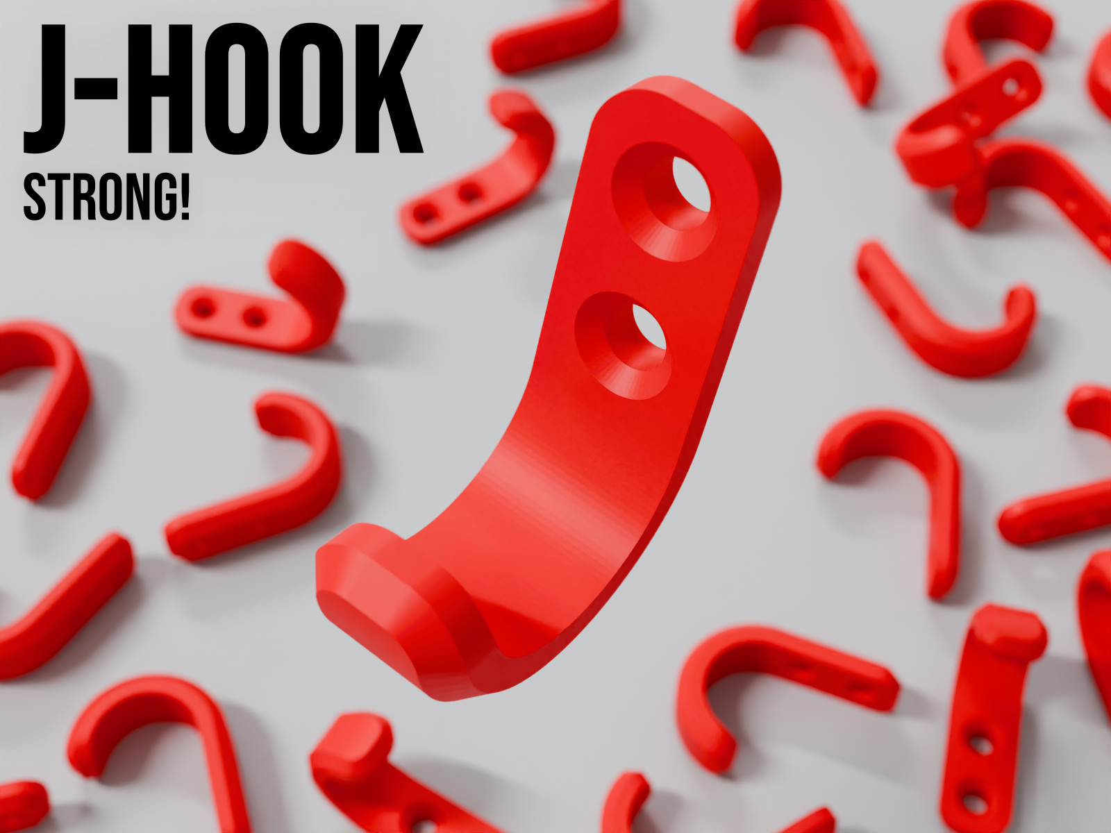 Strong Small J-Hook 3D model thumbnail
