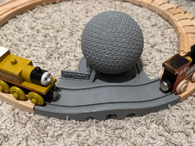 EPCOT Spaceship Earth Brio/Thomas/Ikea Wooden Track Compatible Raised Curve