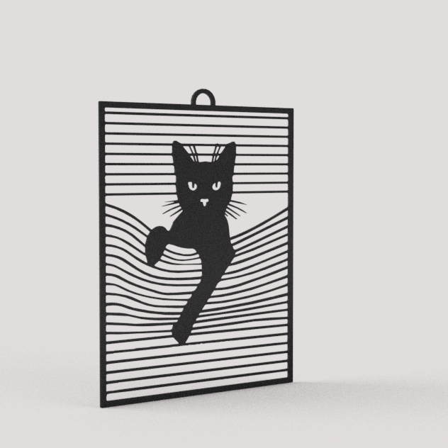 Miniatura 7 do modelo 3D Cat Shadow Wall Art