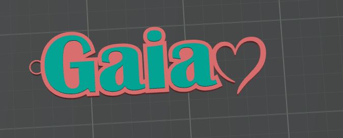 Portachiavi personalizzato con nome “Gaia”