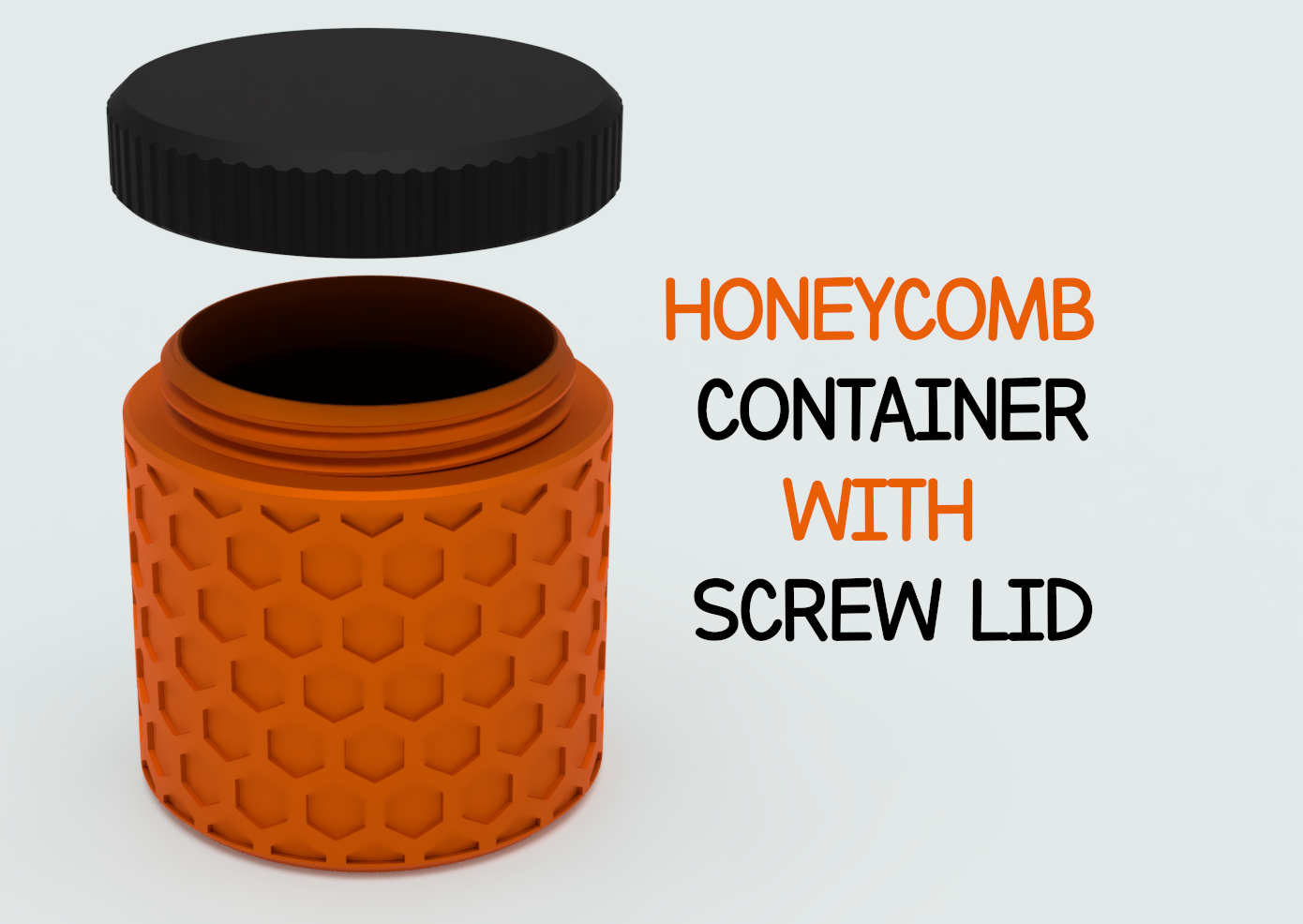 Honeycomb Storage Container 3D model thumbnail