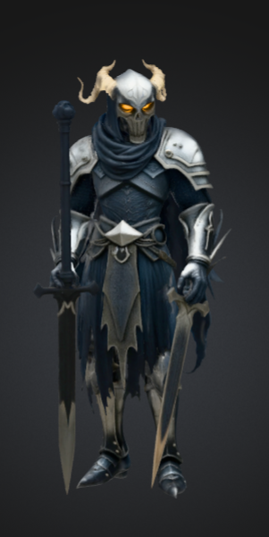 Abyssal Dark Knight Warrior – Horned Armored Paladin